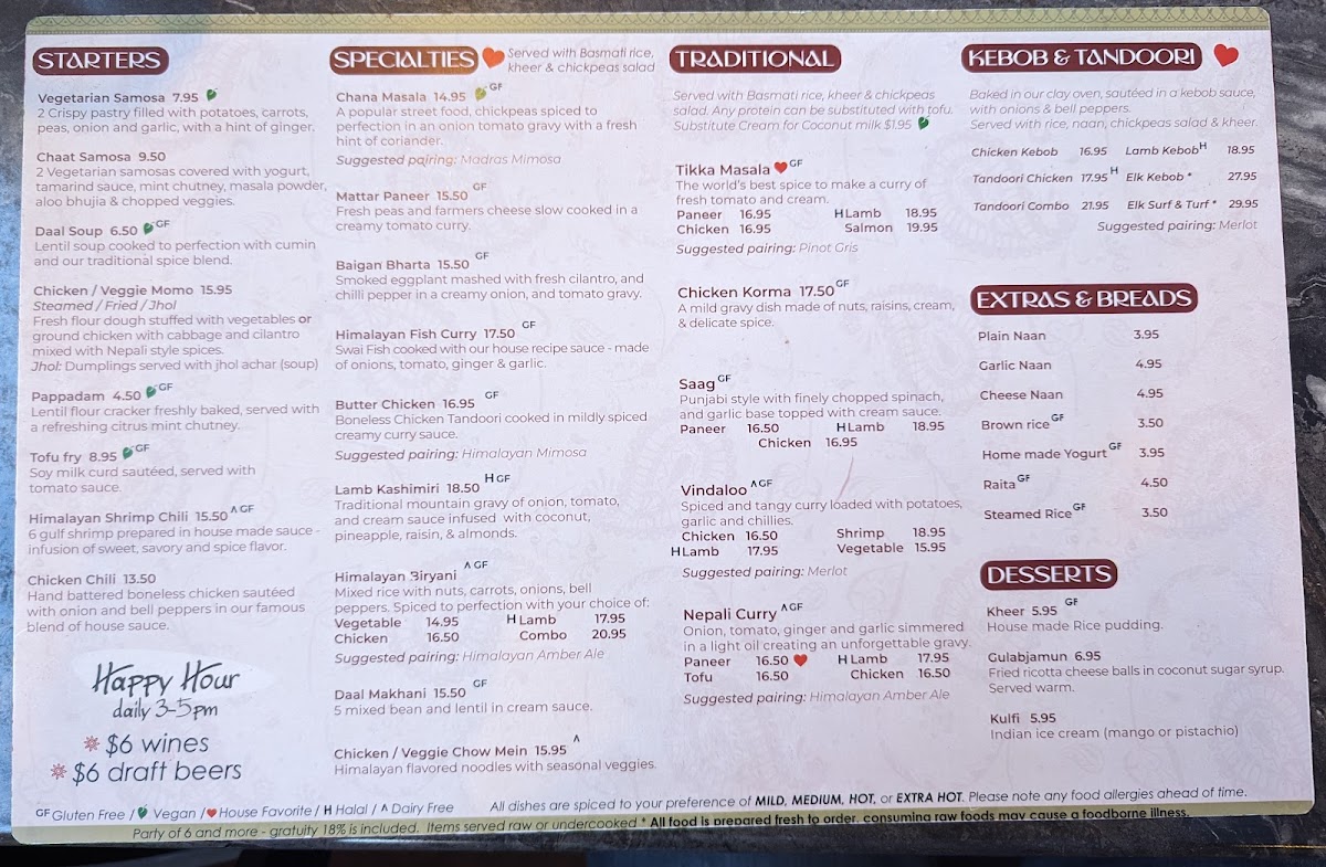 Himalayan Curry & Kebob Menu - Image 4