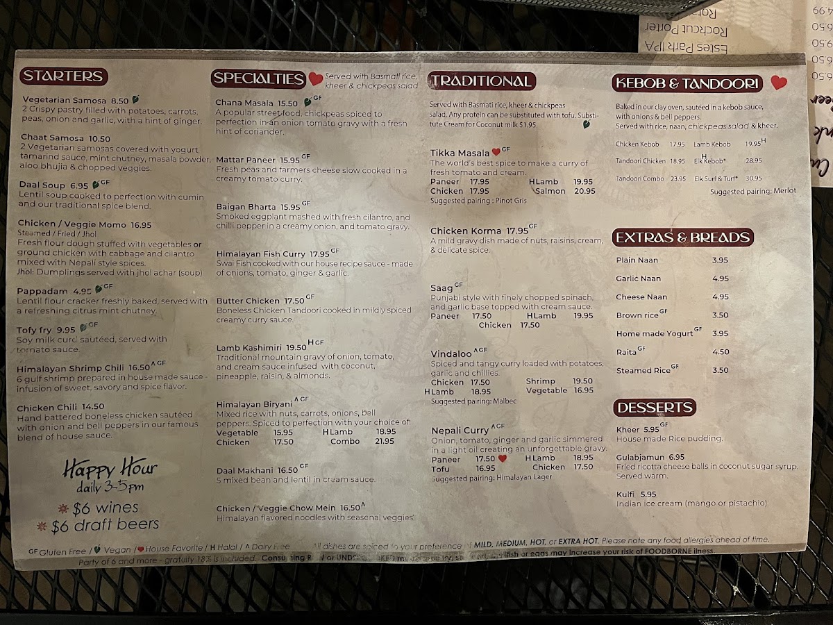 Himalayan Curry & Kebob Menu - Image 6